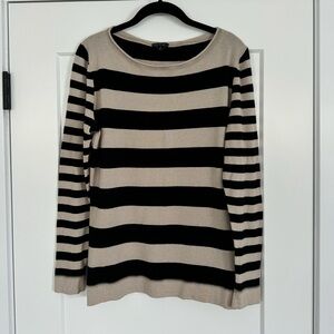 Lafayette 148 New York | Women’s Striped Scoop Neck Sweater Top | Size L